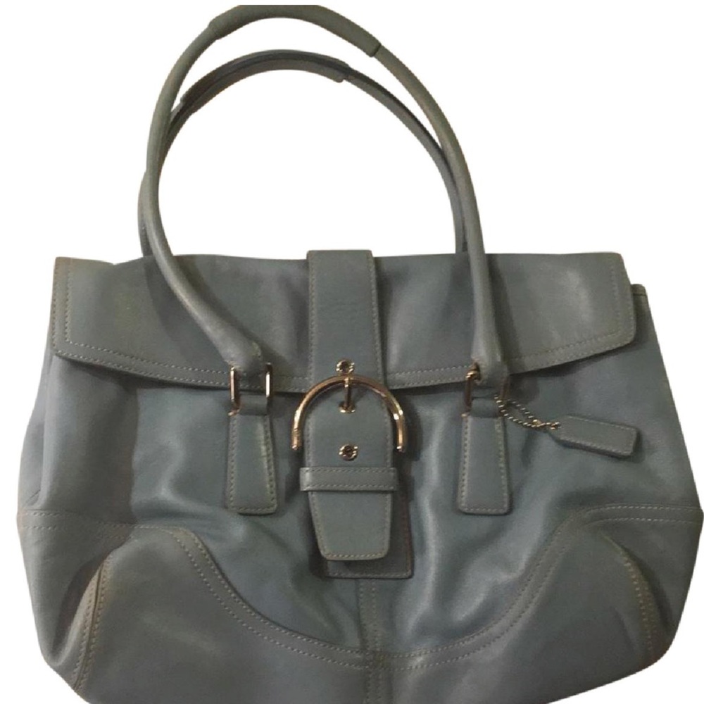 Vintage Soho Buckle Baby Blue Satchel